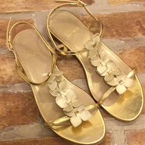 Stuart weitzman mayflower gold sandals